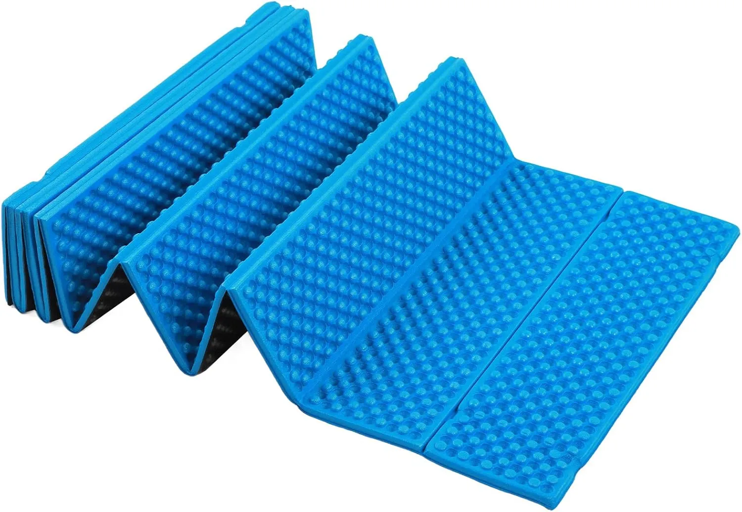 Keenso Thick Egg Crate Sleeping Pad, Foldable Foam Sleep Mat for Camping, Durable Sponge Mat for Snowy Mountains, Rivers, and Fields