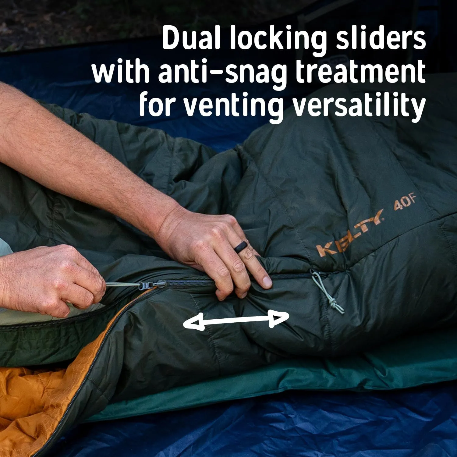 Kelty Cosmic Synthetic Fill 40 Degree Backpacking Sleeping Bag with Compression Straps, Compact and Lightweight, 2022