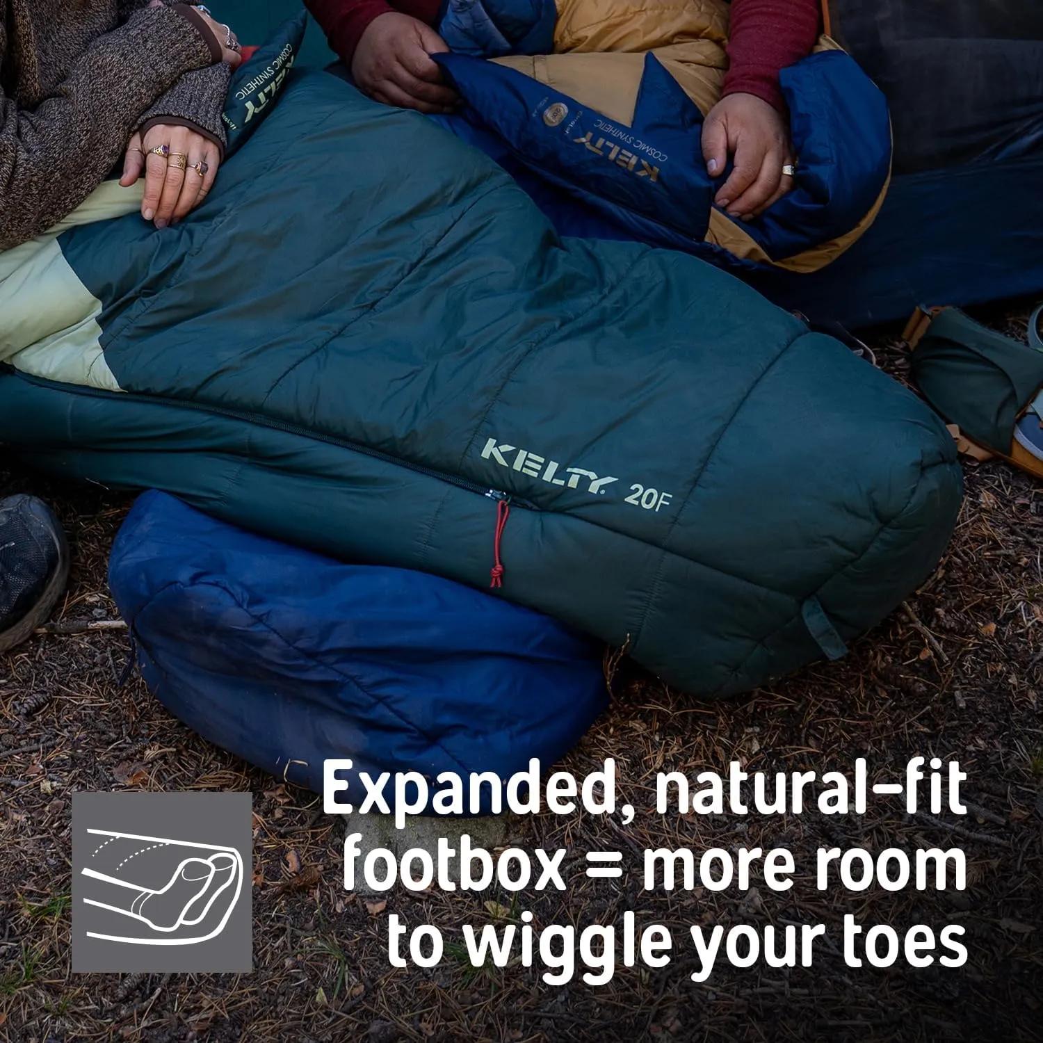 Kelty Cosmic Synthetic Fill 40 Degree Backpacking Sleeping Bag with Compression Straps, Compact and Lightweight, 2022