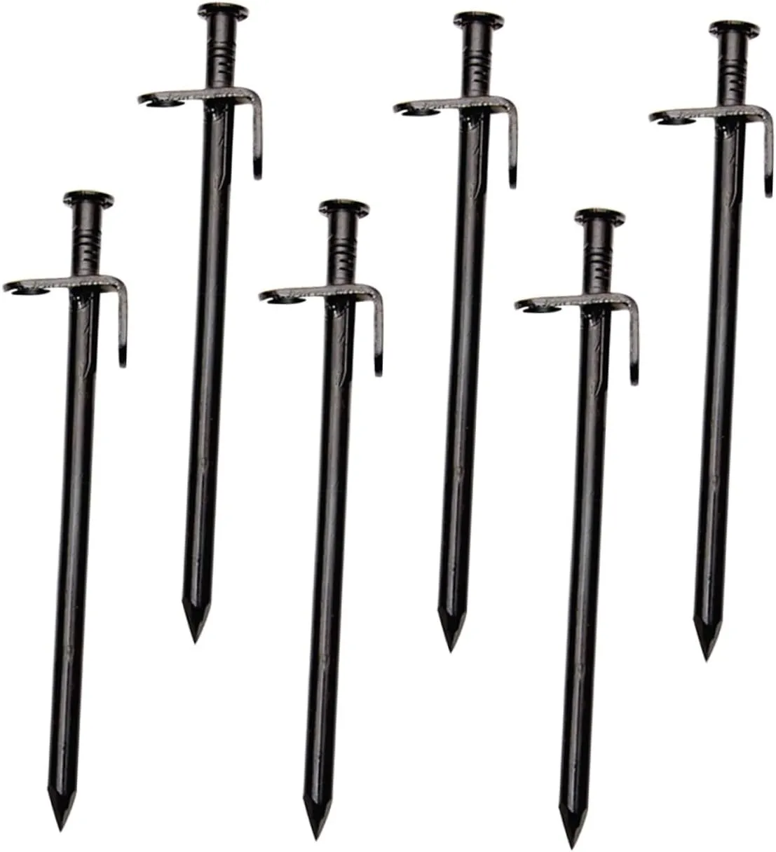 KESYOO 6pcs Heavy Duty Metal Tent Stakes Durable Camping Ground Nails for Securely Anchoring Tents Tarps and and Easy Drive and Pull Design