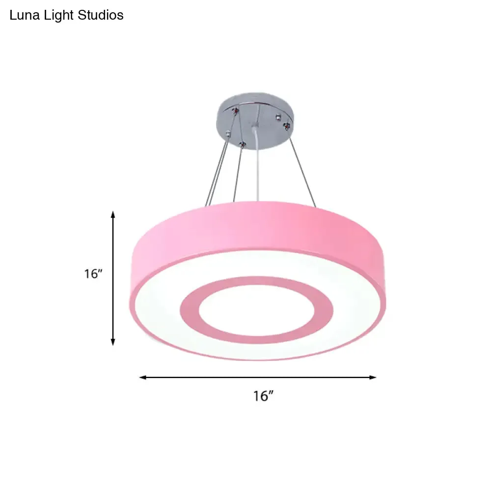 Kids' Acrylic LED Pendant Light in Macaron Colors - Perfect for Nursing Rooms