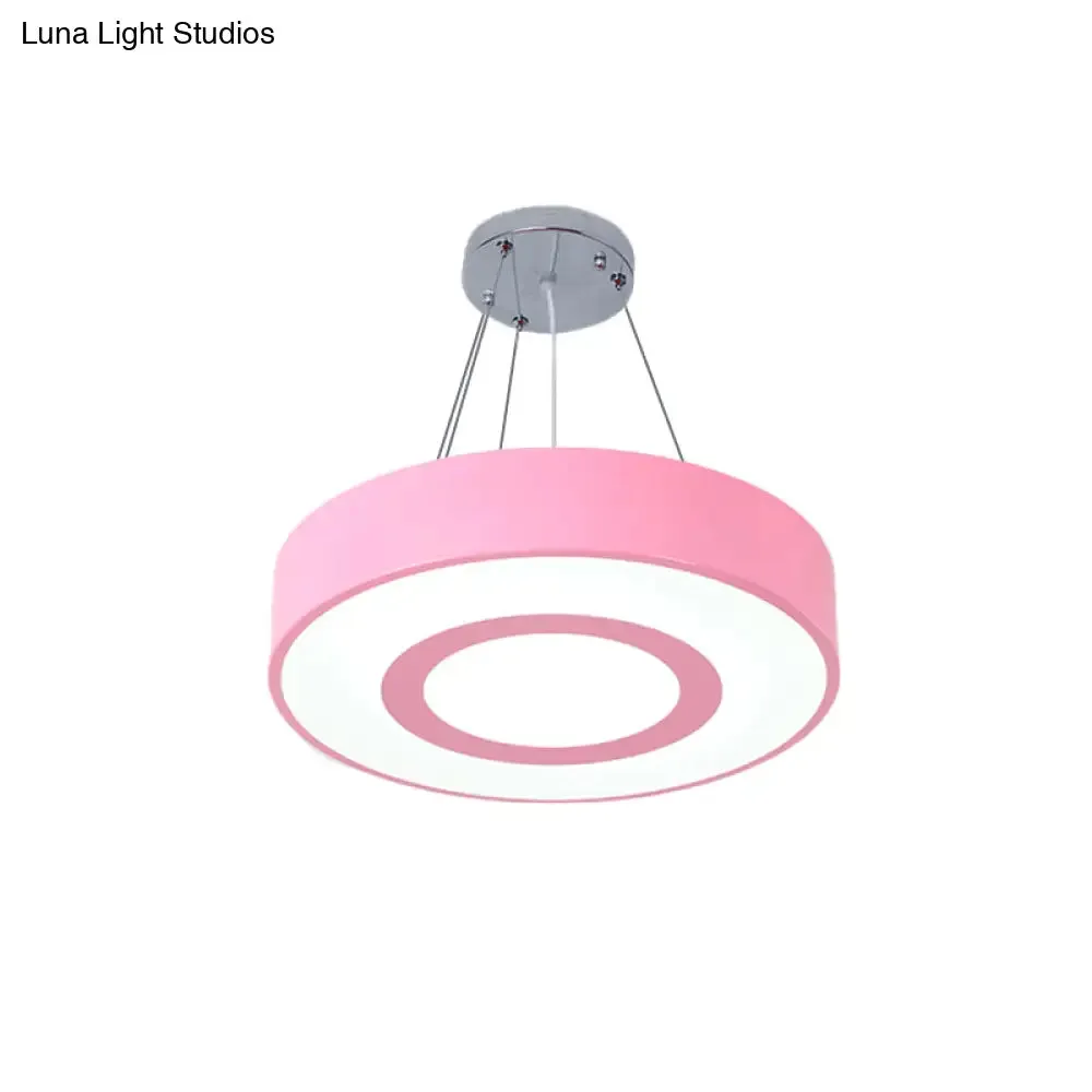 Kids' Acrylic LED Pendant Light in Macaron Colors - Perfect for Nursing Rooms