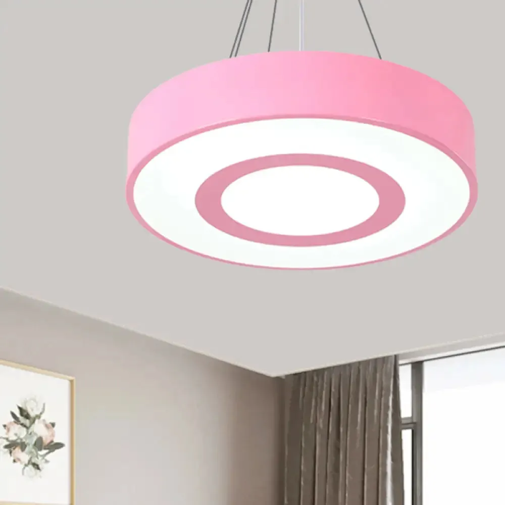 Kids' Acrylic LED Pendant Light in Macaron Colors - Perfect for Nursing Rooms