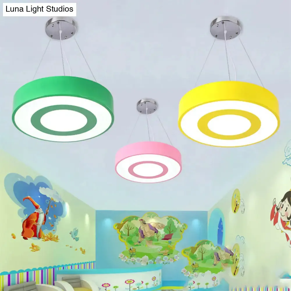 Kids' Acrylic LED Pendant Light in Macaron Colors - Perfect for Nursing Rooms