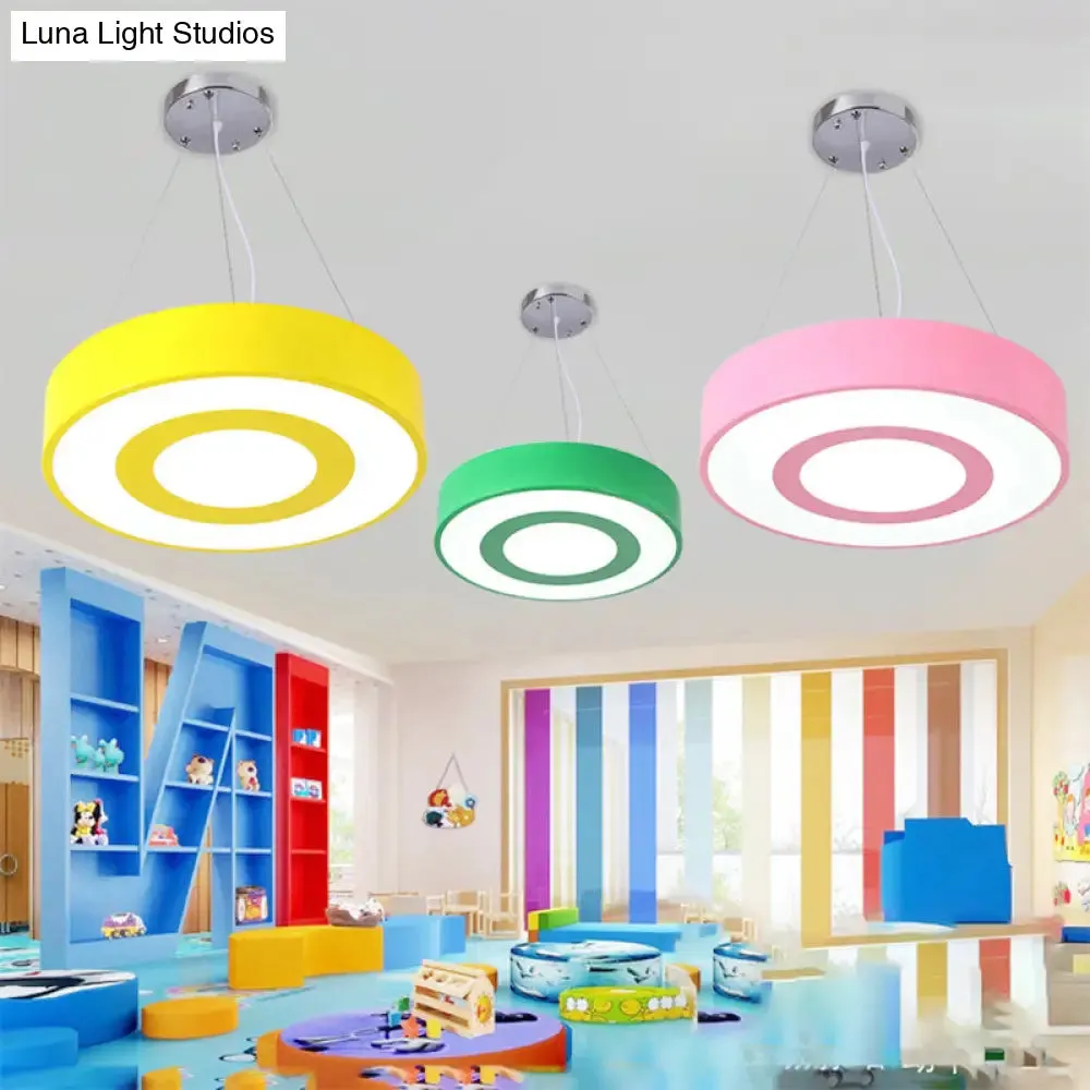 Kids' Acrylic LED Pendant Light in Macaron Colors - Perfect for Nursing Rooms