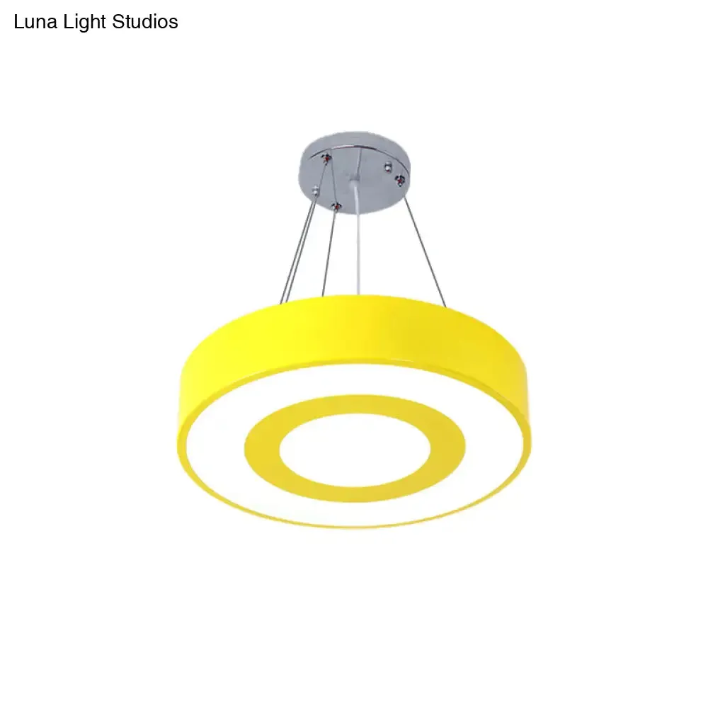 Kids' Acrylic LED Pendant Light in Macaron Colors - Perfect for Nursing Rooms