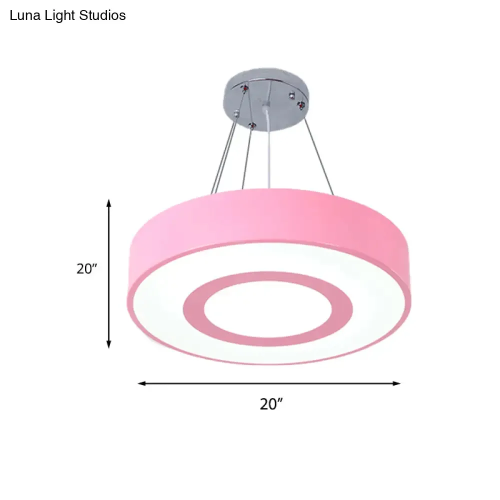 Kids' Acrylic LED Pendant Light in Macaron Colors - Perfect for Nursing Rooms