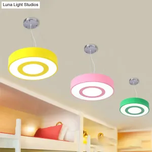 Kids' Acrylic LED Pendant Light in Macaron Colors - Perfect for Nursing Rooms