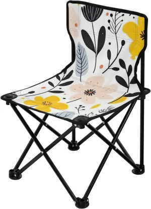 Kigai Folding Camping Chair Heavy Duty Chair Ultralight Compact Portable Beach Chair for Outdoor Camp, Hiking, Travel, Beach, Sporting Event and Picnic, Cute Flower