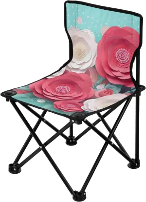 Kigai Folding Camping Chair Heavy Duty Chair Ultralight Compact Portable Beach Chair for Outdoor Camp, Hiking, Travel, Beach, Sporting Event and Picnic, Cute Flower