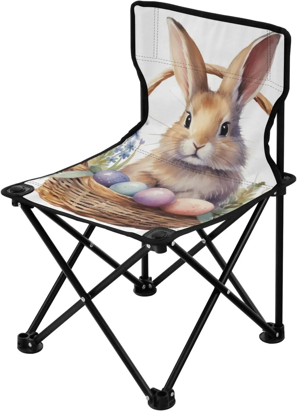 Kigai Folding Camping Chair Heavy Duty Chair Ultralight Compact Portable Beach Chair for Outdoor Camp, Hiking, Travel, Beach, Sporting Event and Picnic, Easter Rabbit