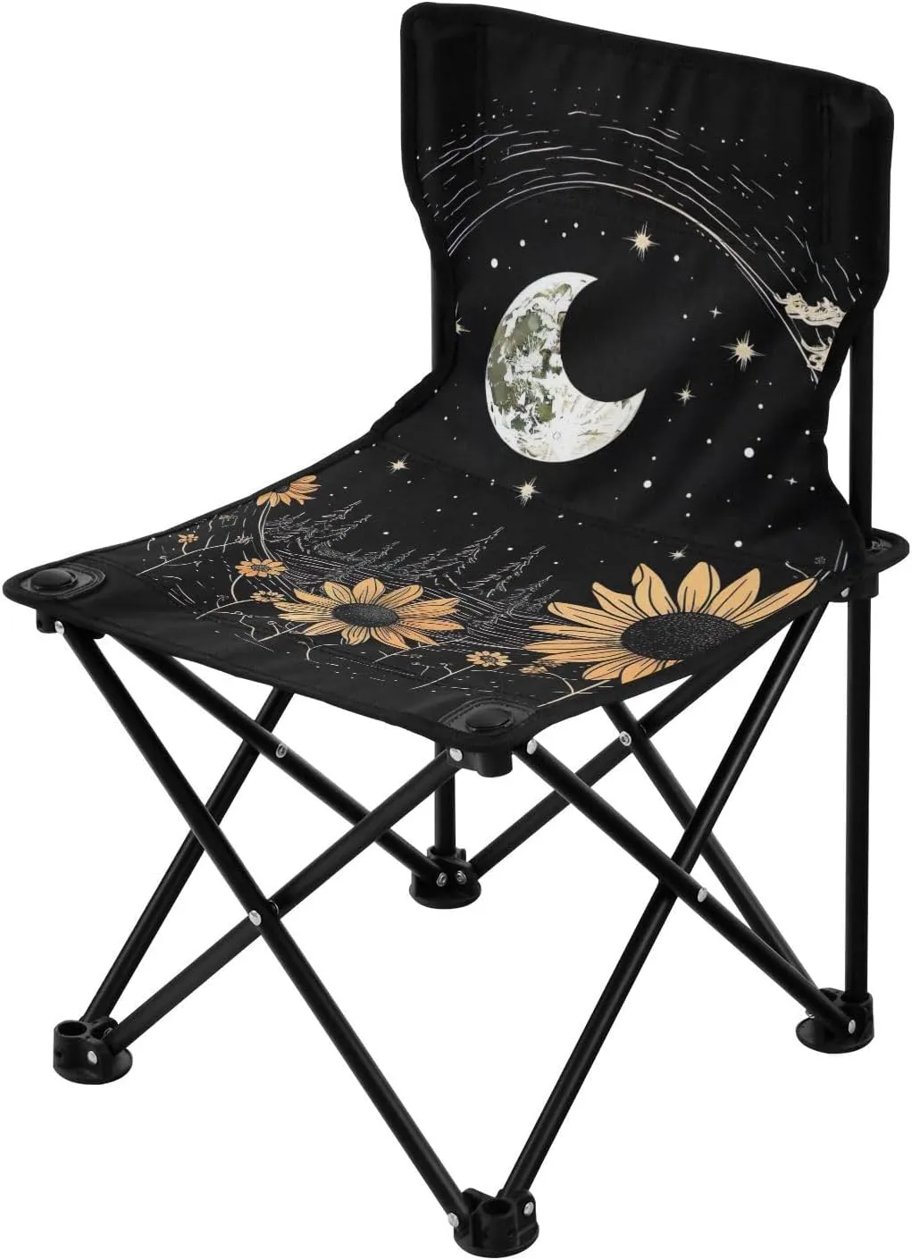 Kigai Folding Camping Chair Heavy Duty Chair Ultralight Compact Portable Beach Chair for Outdoor Camp, Hiking, Travel, Beach, Sporting Event and Picnic, Sun and Moon