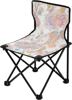 Kigai Folding Camping Chair Heavy Duty Chair Ultralight Compact Portable Beach Chair for Outdoor Camp, Hiking, Travel, Beach, Sporting Event and Picnic, Vintage Flower