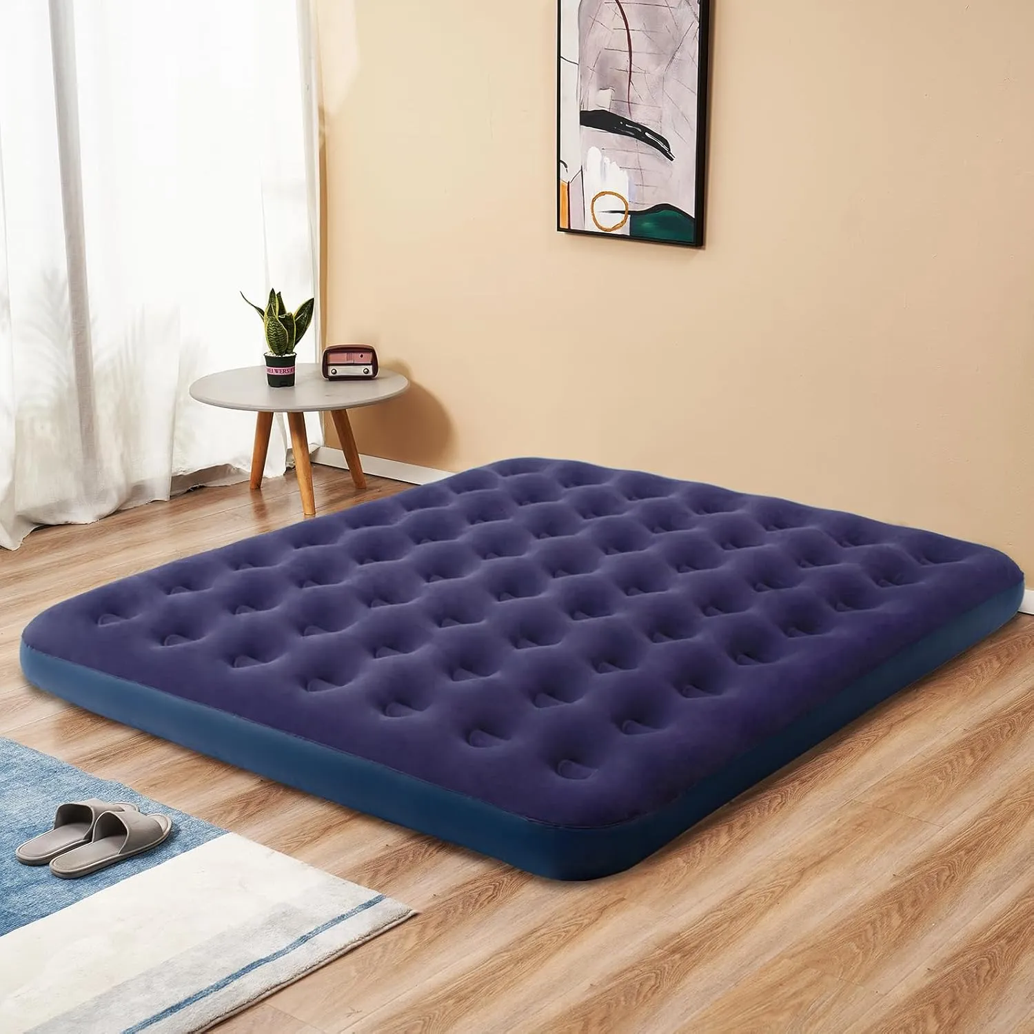King Size Air Mattress Inflatable Bed for Camping and Home,Blow Up Mattress Sleeping Pad