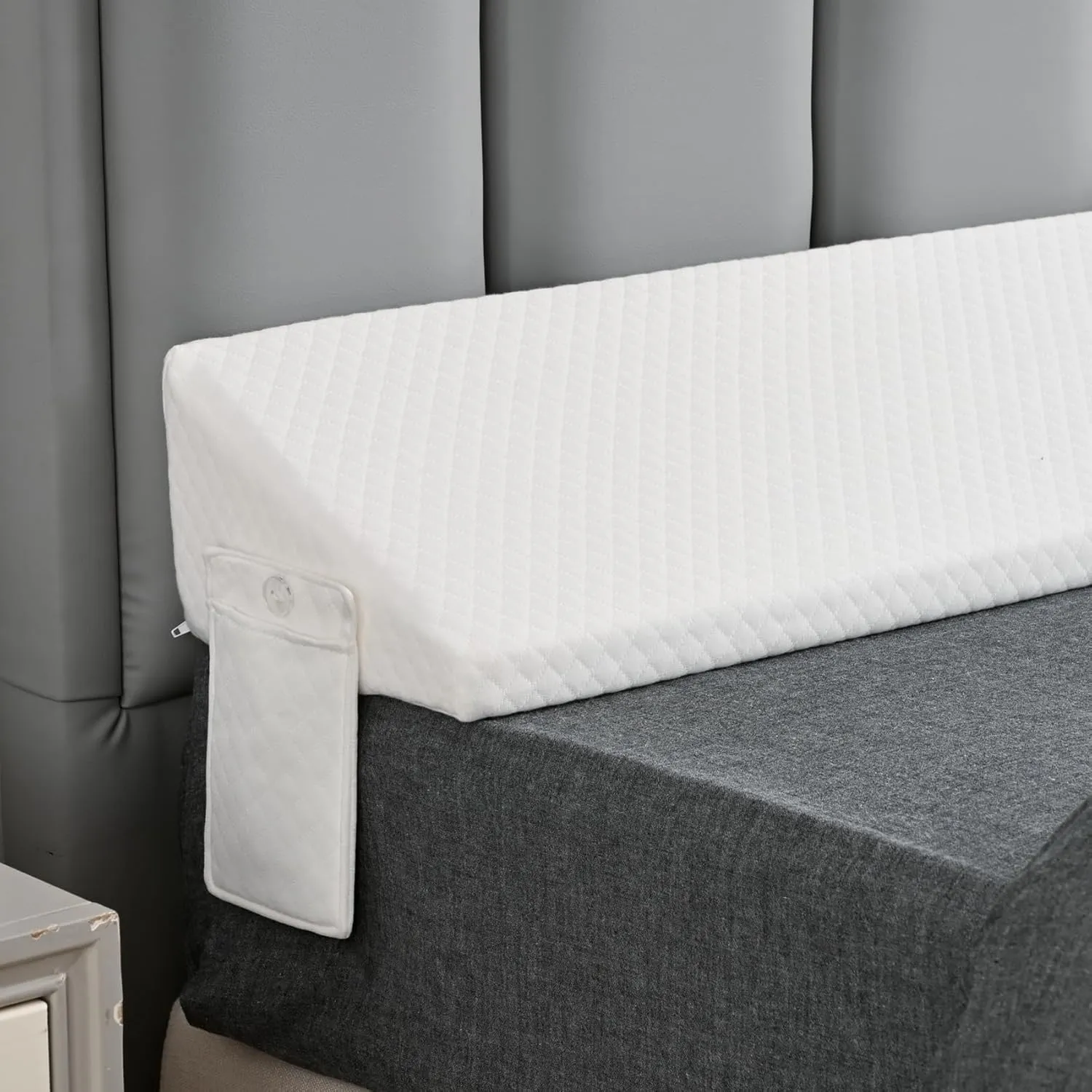 King Size Bed Wedge Pillow for Headboard/Mattress Wedges Gap Filler Body Pillows Long Plus Gaps 0-8",Dorm Sleeping Backest Sofa Home Decor RV Apartment Beds Frame Must Haves White Bedding Accessories