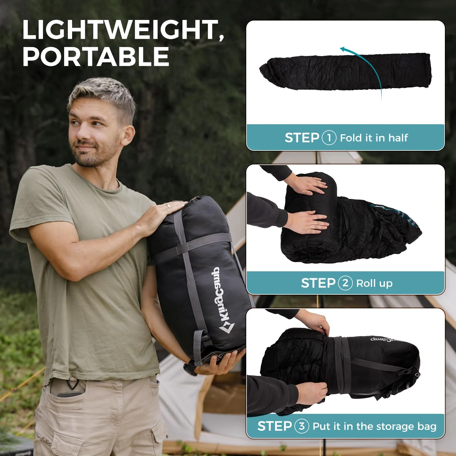 KingCamp CLOUDY 300 Flannel Lined Sleeping Bag