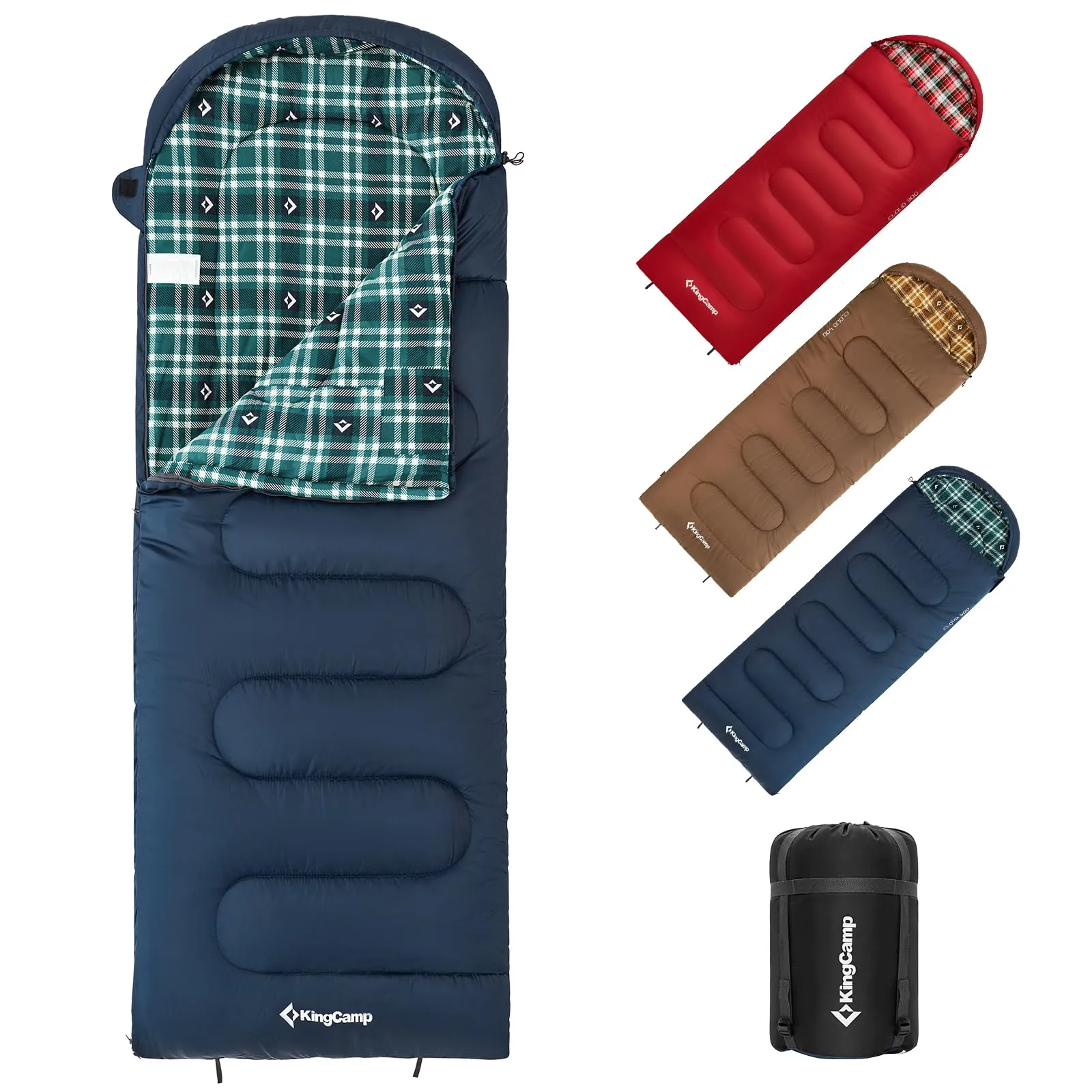 KingCamp CLOUDY 300 Flannel Lined Sleeping Bag