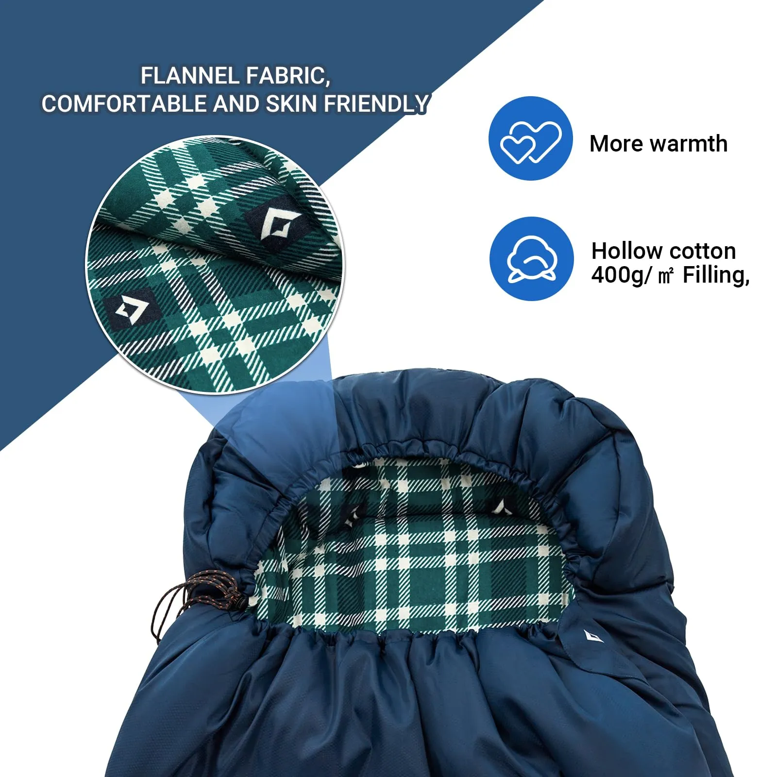 KingCamp CLOUDY 300 Flannel Lined Sleeping Bag