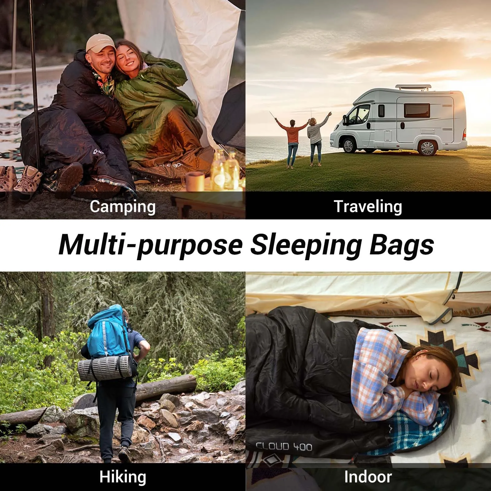 KingCamp CLOUDY 300 Flannel Lined Sleeping Bag