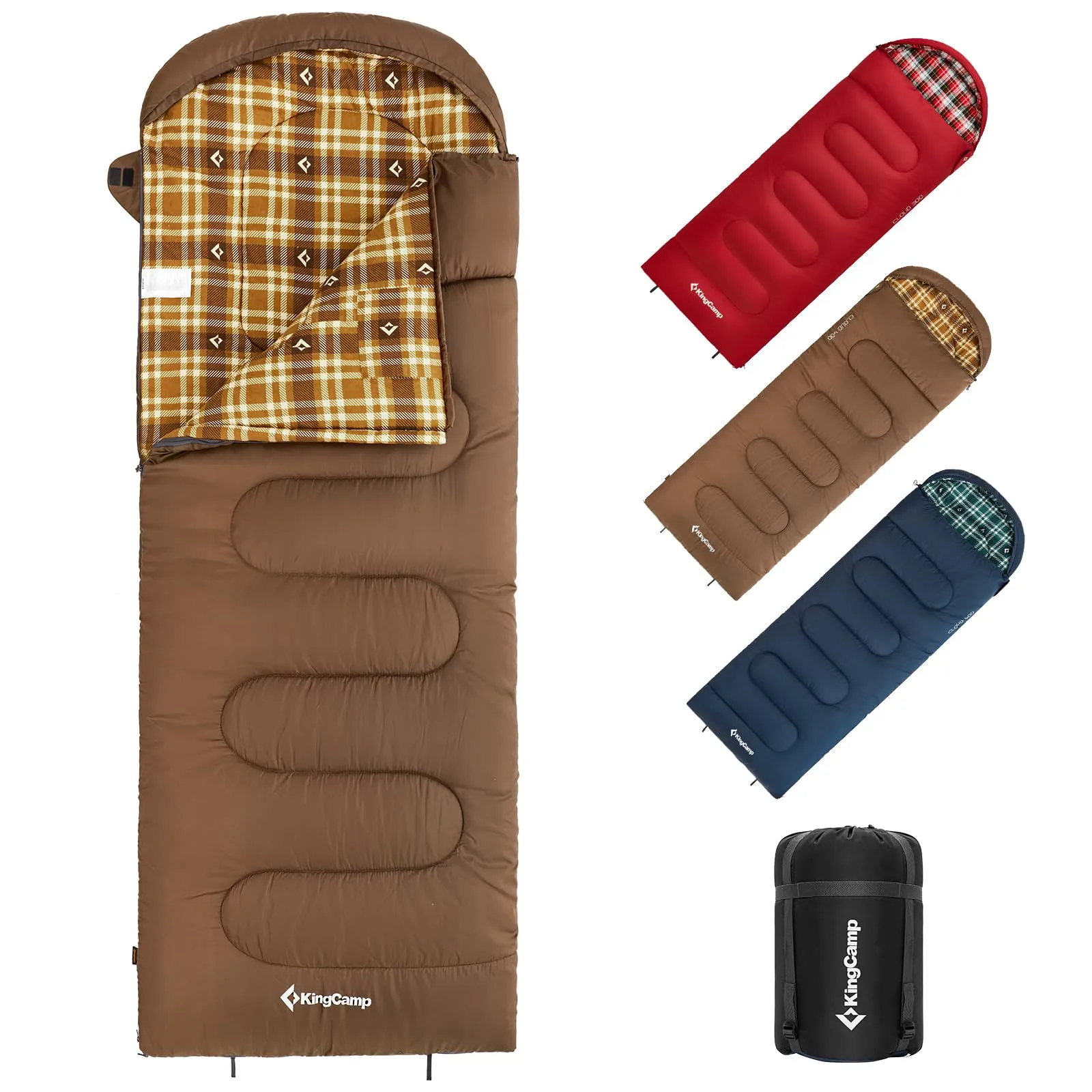 KingCamp CLOUDY 300 Flannel Lined Sleeping Bag