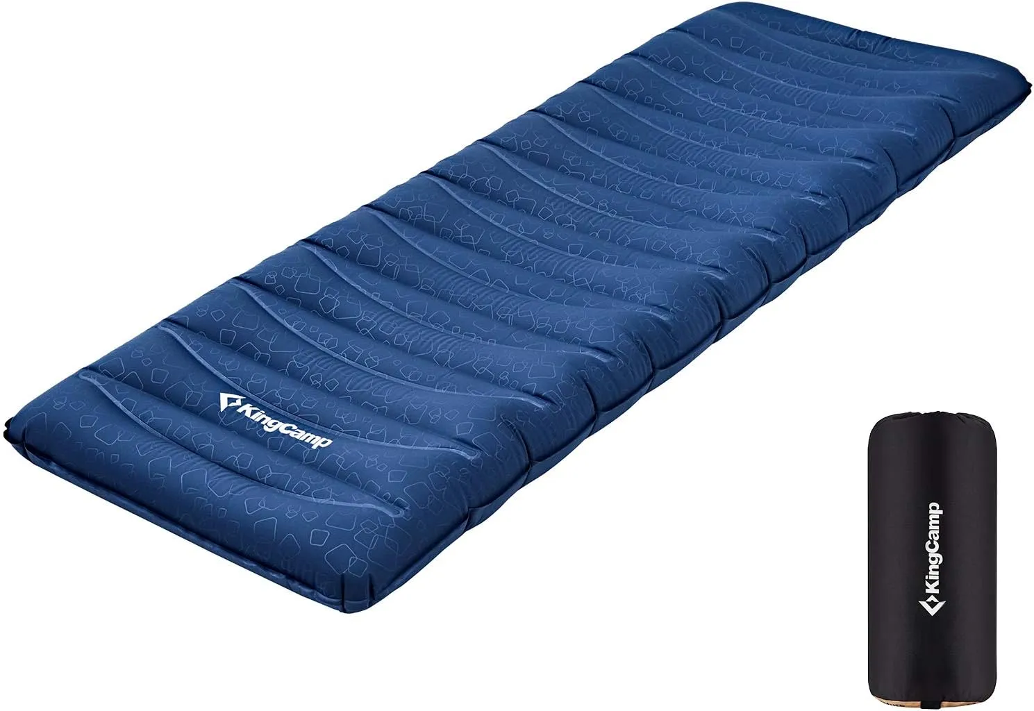 KingCamp Deluxe Inflatable Sleeping Pad for Camping, Luxury Ultra-Comfortable Air Mattress Lightweight Mat for Backpacking, Car Camping Hiking, Tent, Cot and Travel, Single and Double 2 Size