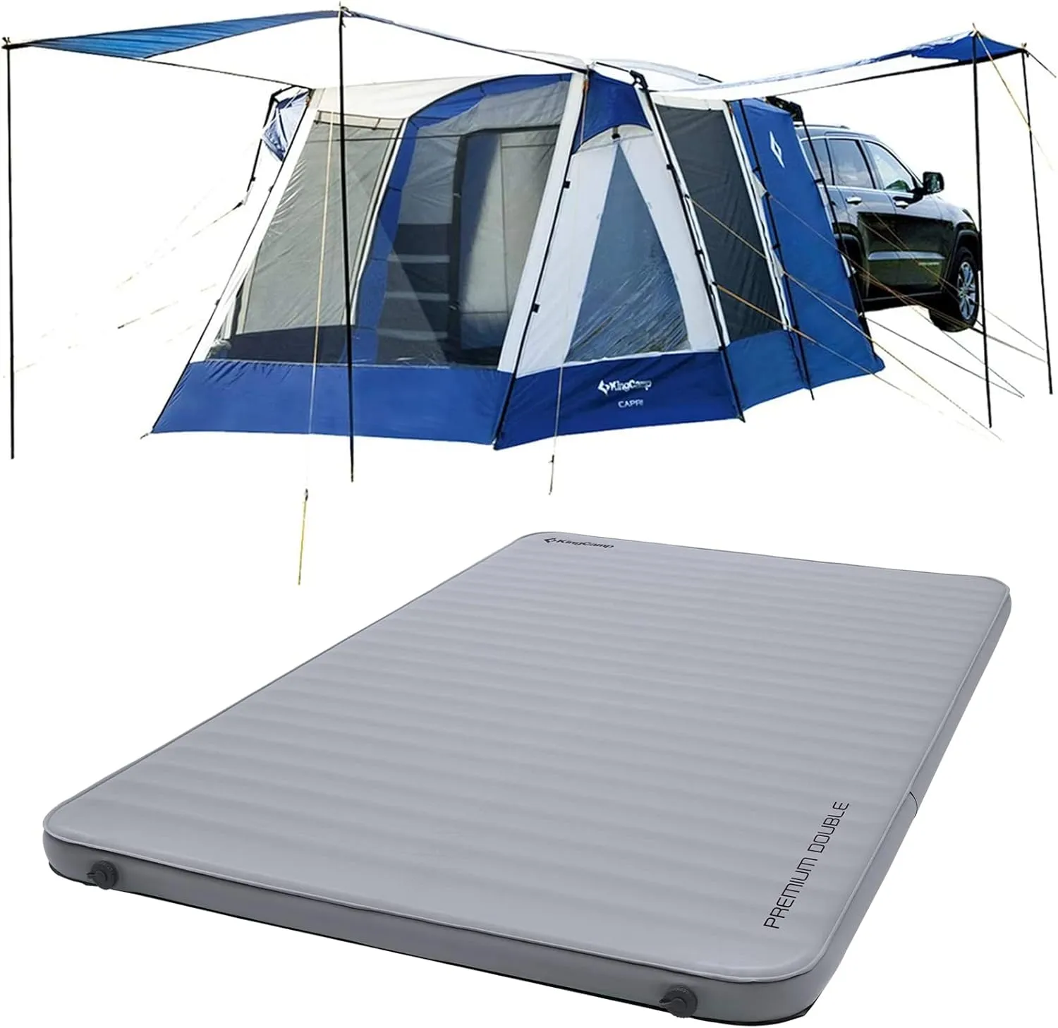 KingCamp Melfi Plus SUV Car Tent with Self Inflating Camping Pad Luxury Premium 3D Size Double Sleeping Pad