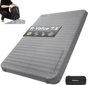 KingCamp PREMIUM Double Self-Inflating Sleeping Pad with Sack Pump
