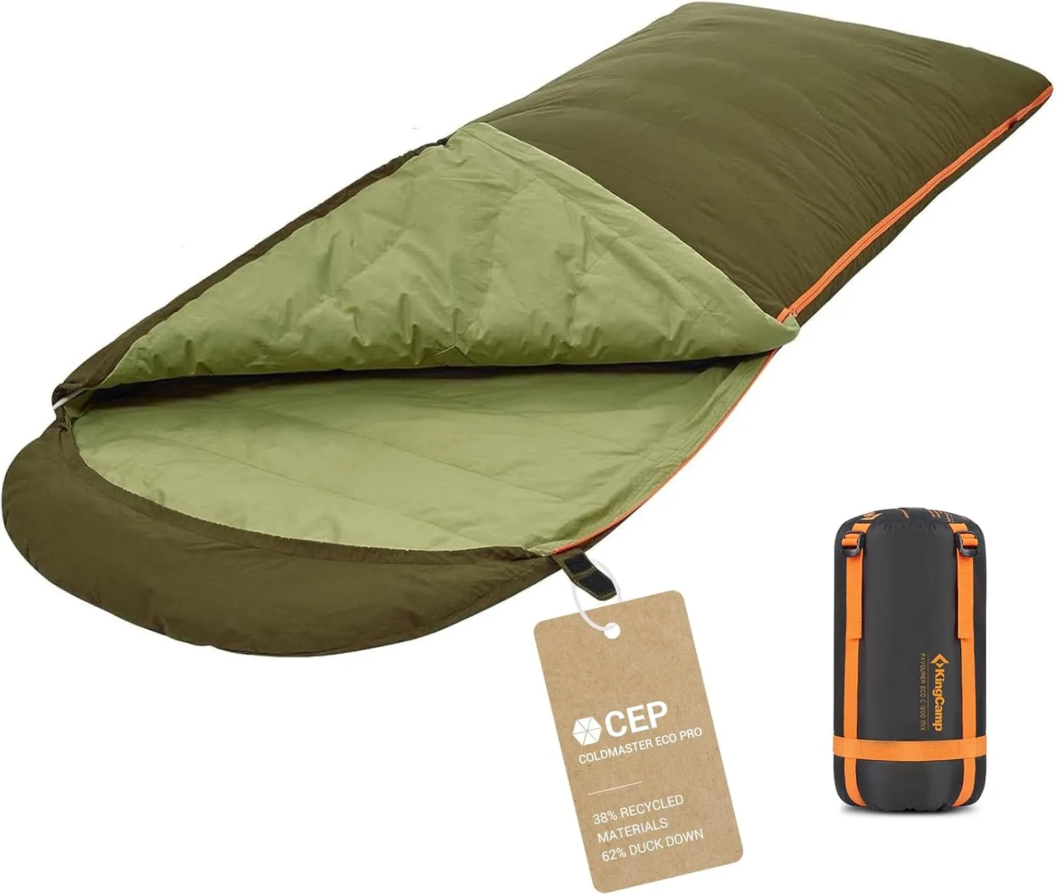 KingCamp Sleeping-Bags Down Sleeping Bag for Adults, Recycled 700 FP Cold Weather 3-4 Season Sleeping Bag