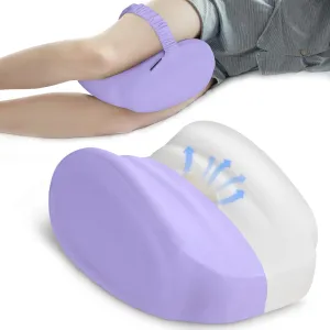 KingPavonini Cooling Knee Pillow for Side Sleepers Hip Pain, Memory Foam Leg Pillow for Side Sleeping with Strap, Ergonomic Hip Pillow for Spine Aligning, Back Pain, Knee Pain, Sciatica, Pregnancy