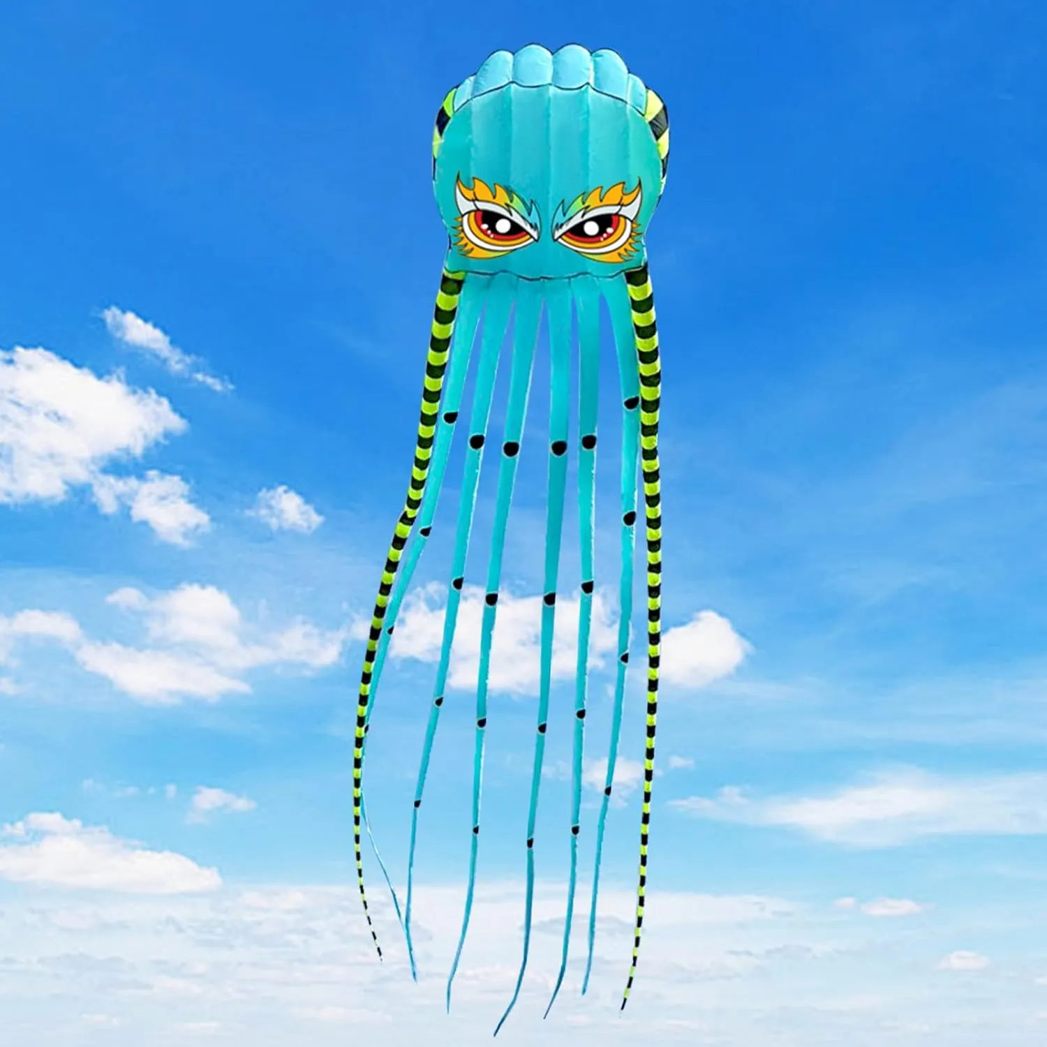 Kites for Adults Giant Octopus Kite 26ft for Outdoor Fun Large 3D Kite with Reel for Beach, Park, and Family Gatherings - Durable Design Easy to Fly