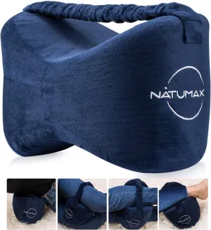 Knee Pillow for Side Sleepers - Relief from Sciatica Pain, Back/Leg Pain, Pregnancy, Hip and Joint Pain Memory Foam Leg Pillow   Free Sleep Mask and Ear Plugs