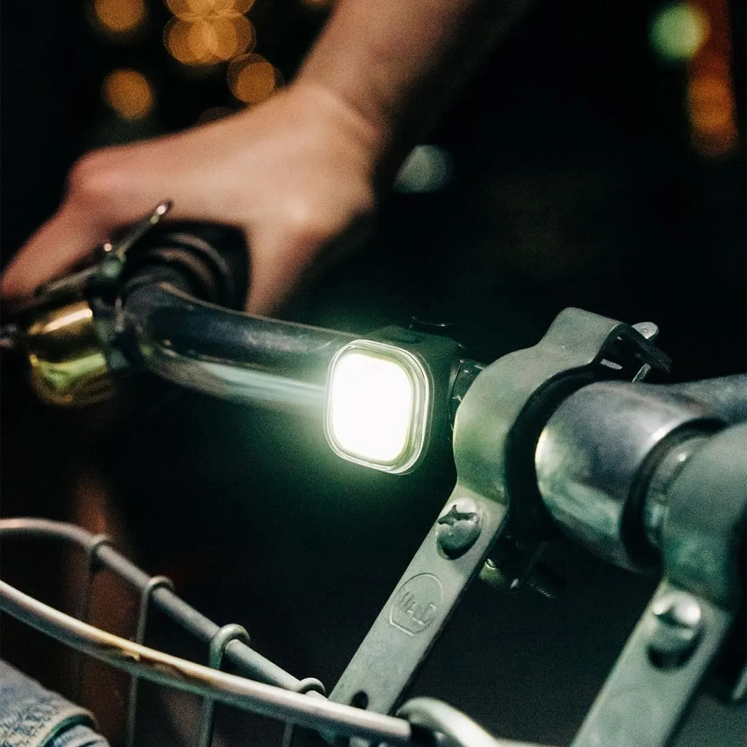 Knog Blinder Mini Bike Light - Bright 50 Lumen Bike Headlight with COB LED, USB Rechargeable, 8 Flash Modes, Ultralight 17g, IP67 Waterproof, 300m Visibility