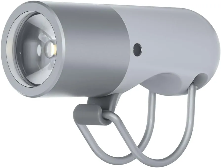 Knog Plugger USB Rechargeable Bike Light - 350 Lumen Bike Headlight with Robust Design, IP67 Waterproof, Low Battery Indicator, Side Visibility Cutouts, Polar-Bear White