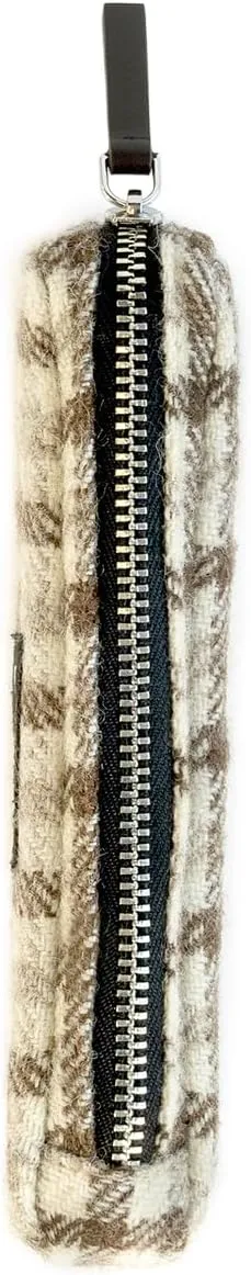 Kolo Parker Mini Pen, Pencil and Marker Case, Compact and Lightweight, Wool Tweed, Ivory