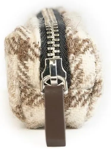 Kolo Parker Mini Pen, Pencil and Marker Case, Compact and Lightweight, Wool Tweed, Ivory