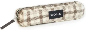 Kolo Parker Mini Pen, Pencil and Marker Case, Compact and Lightweight, Wool Tweed, Ivory