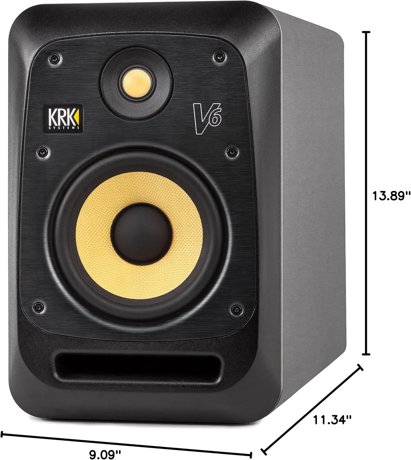 KRK V6 Series 4 6" 2-Way Powered Studio Reference Monitor, Black