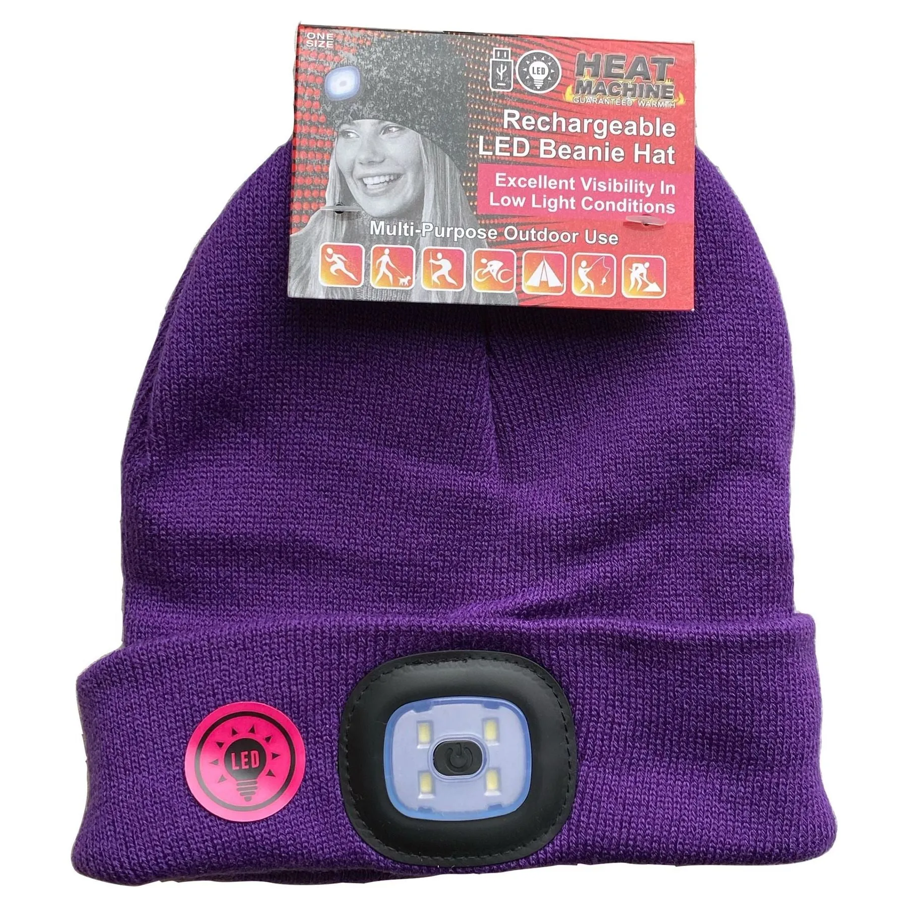Ladies LED light Hat (assorted colours) 3360