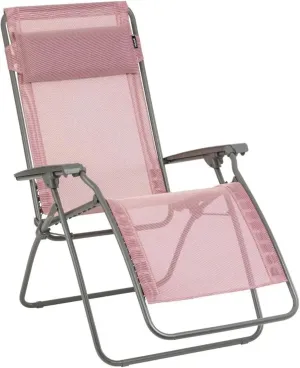 LAFUMA R Clip Compact Foldable Portable Zero Gravity Relaxation Garden Patio Beach Chair Recliner with Removable Adjustable Headrest, Cerisier