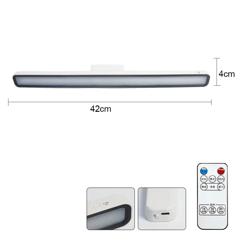 LED Desk Lamp with USB Rechargeable Light, Stepless Dimming Magnetic Hanging Night Light for Bedroom and Reading