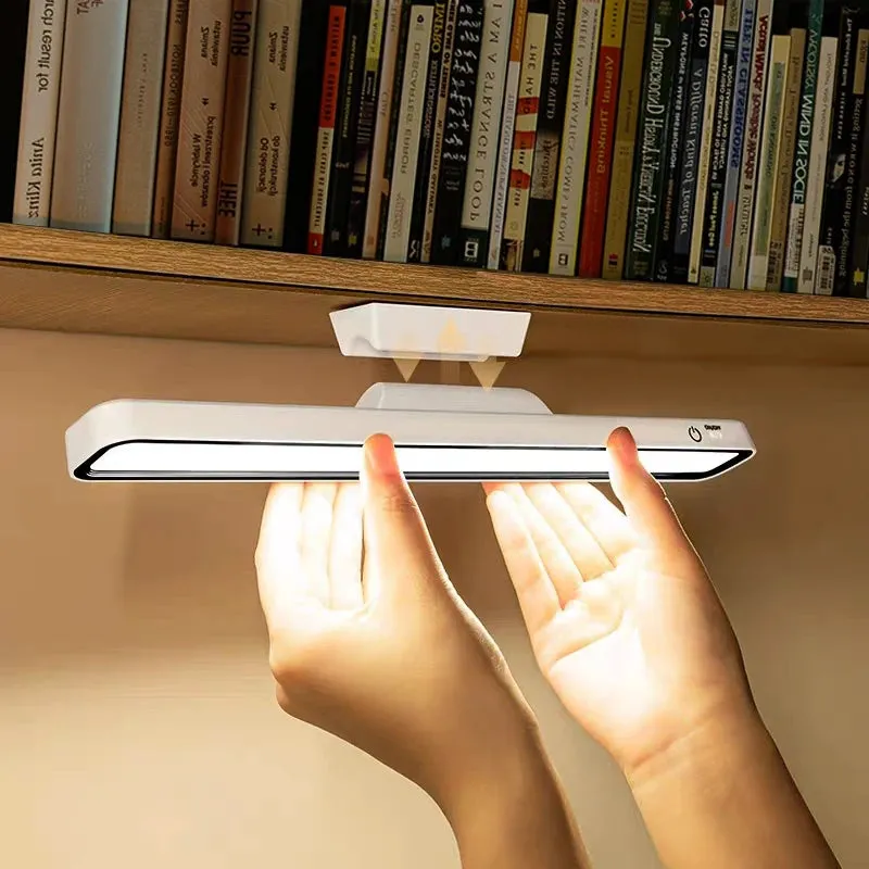 LED Desk Lamp with USB Rechargeable Light, Stepless Dimming Magnetic Hanging Night Light for Bedroom and Reading