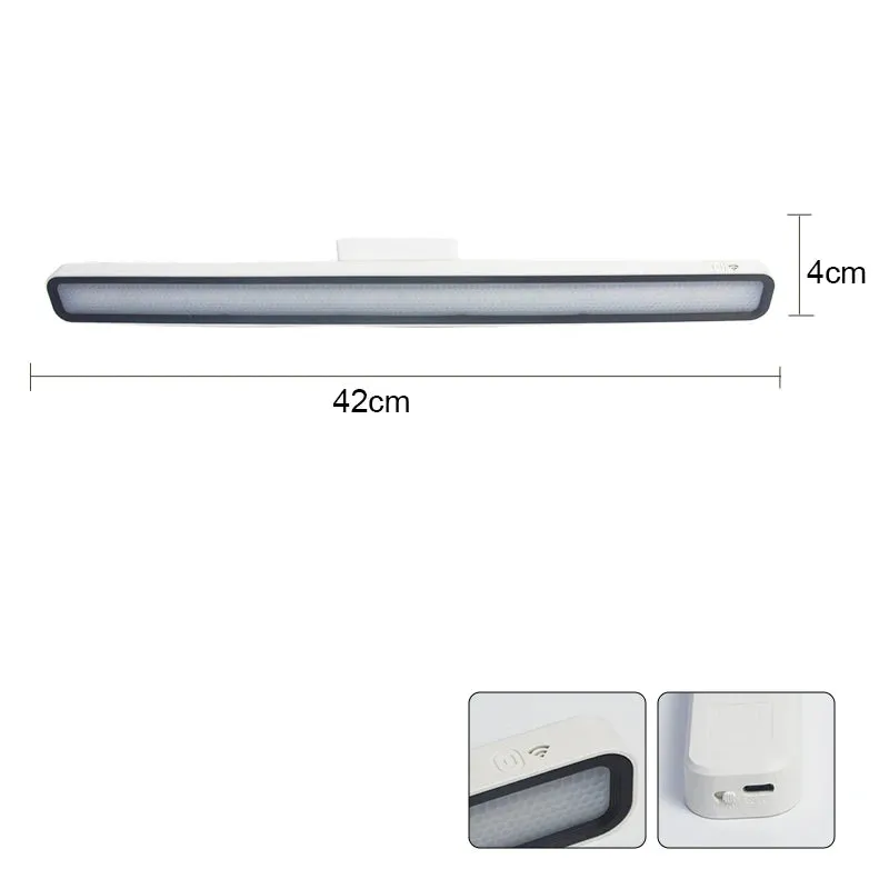 LED Desk Lamp with USB Rechargeable Light, Stepless Dimming Magnetic Hanging Night Light for Bedroom and Reading