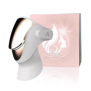 Led Face Mask Light Therapy, Halo Led Light Therapy Facial and Neck Skin Care Mask, Blue Light Red Light for Acne Wrinkle Reduce, New Generation Face and Neck Photon Mask