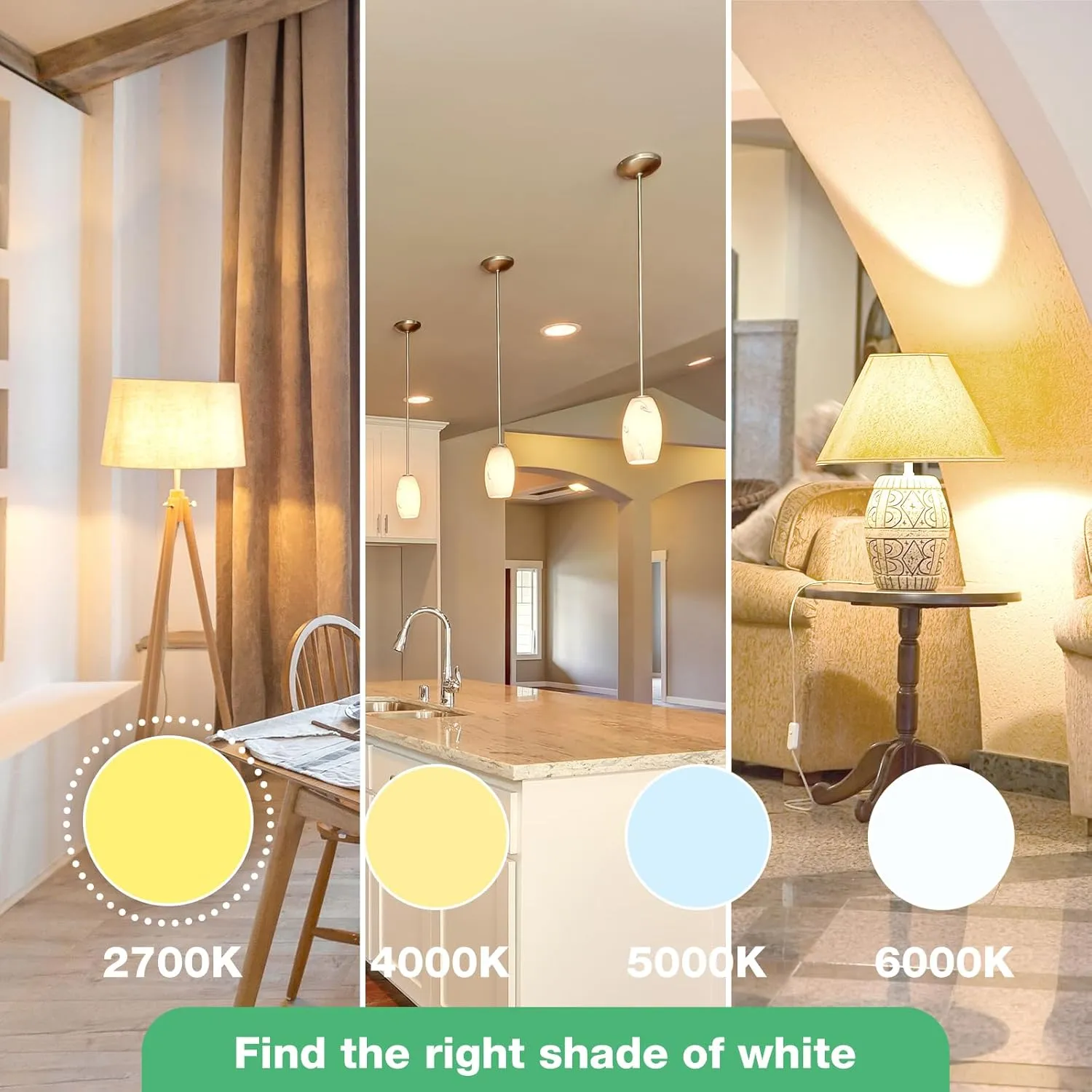 LED Light Bulbs Soft White 2700K, 60 Watt Equivalent LED Bulbs, A19 Standard Bulbs, 800 LM, 15000 Hours, E26 Base, Non-Dimmable, 8.5W White LED Bulbs for Bedroom Living Room, 12 Pack