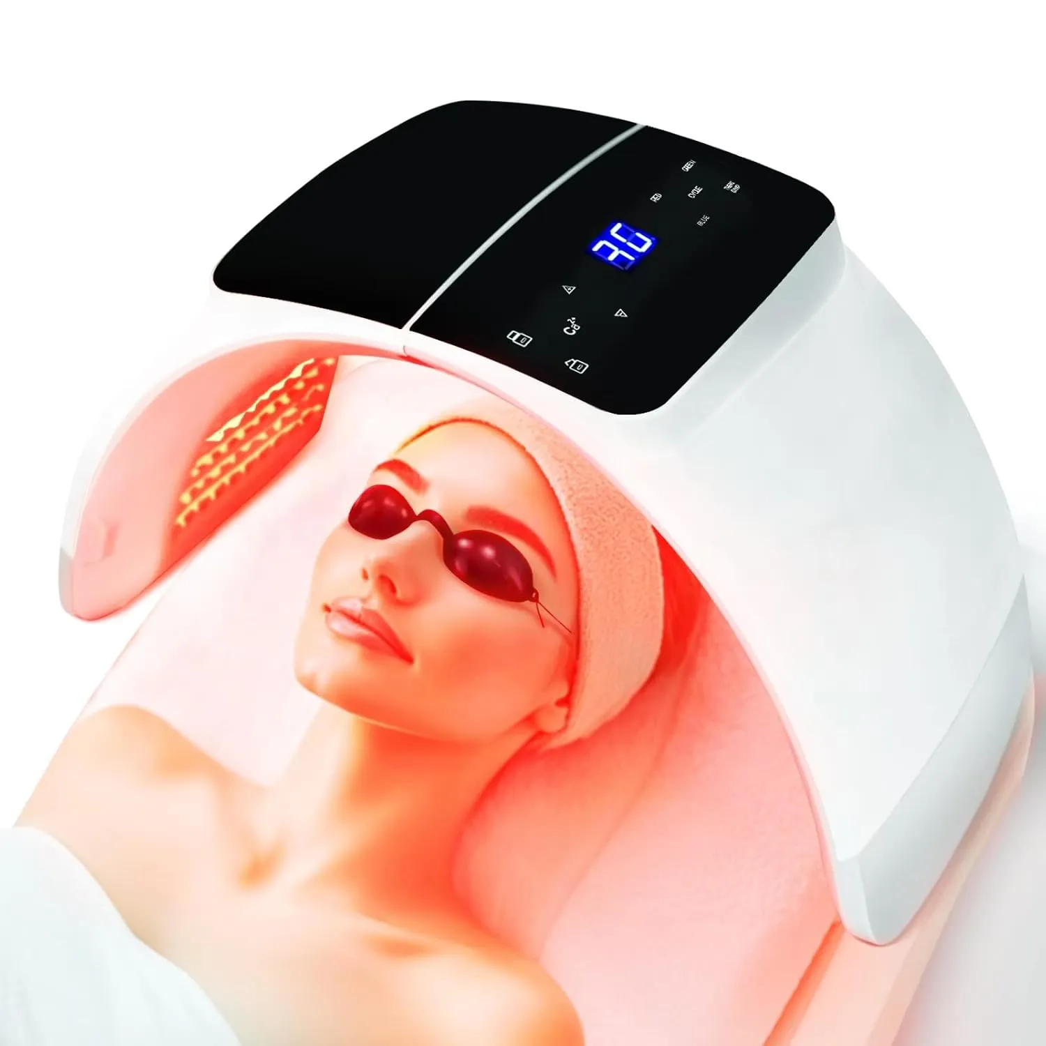 LED Light Therapy Mask Red Light Therapy Equipment FSA HSA Eligible Light Therapy Tool Skin Care Equipment at Home, Facial Neck Body Hand Beauty Mask