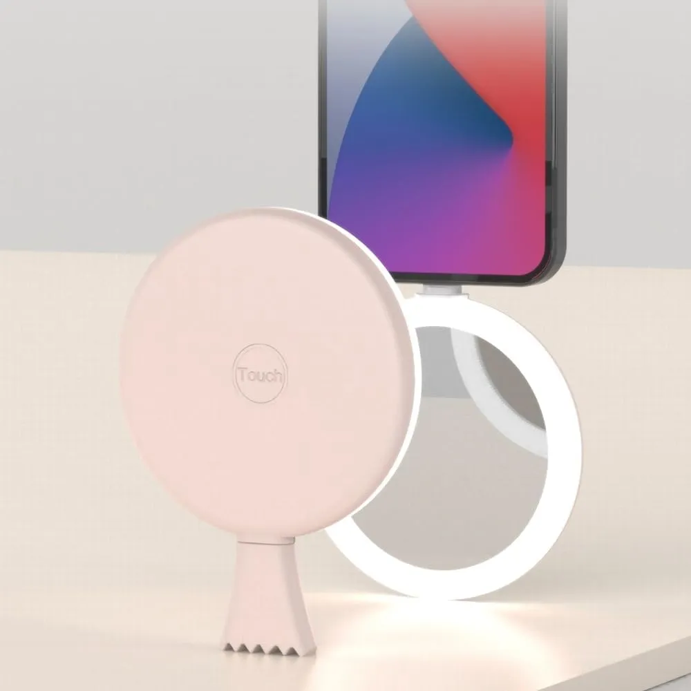 LED Lighted Travel Makeup Mirror，Compact, Portable for Handbag, Purse, Pocket,2.95 inch Illuminated, Handheld, Round, Gifts