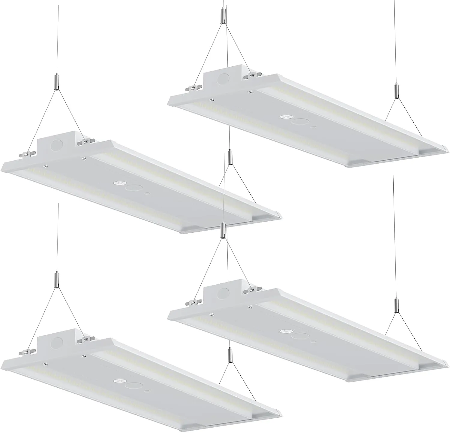 LED Linear High Bay Light, 130W 19500LM High Bay LED Shop Lights, 120-277V, 5000K, 0-10V Dimmable LED Shop Light, Linear High Bay Light for Warehouse Workshops, UL Complied, 4 Pack.