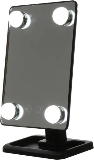 LED Makeup Mirror with LED Light Swivel Tabletop Mirror for Women for Makeup Application Eyebrow Trimming and Facial Care