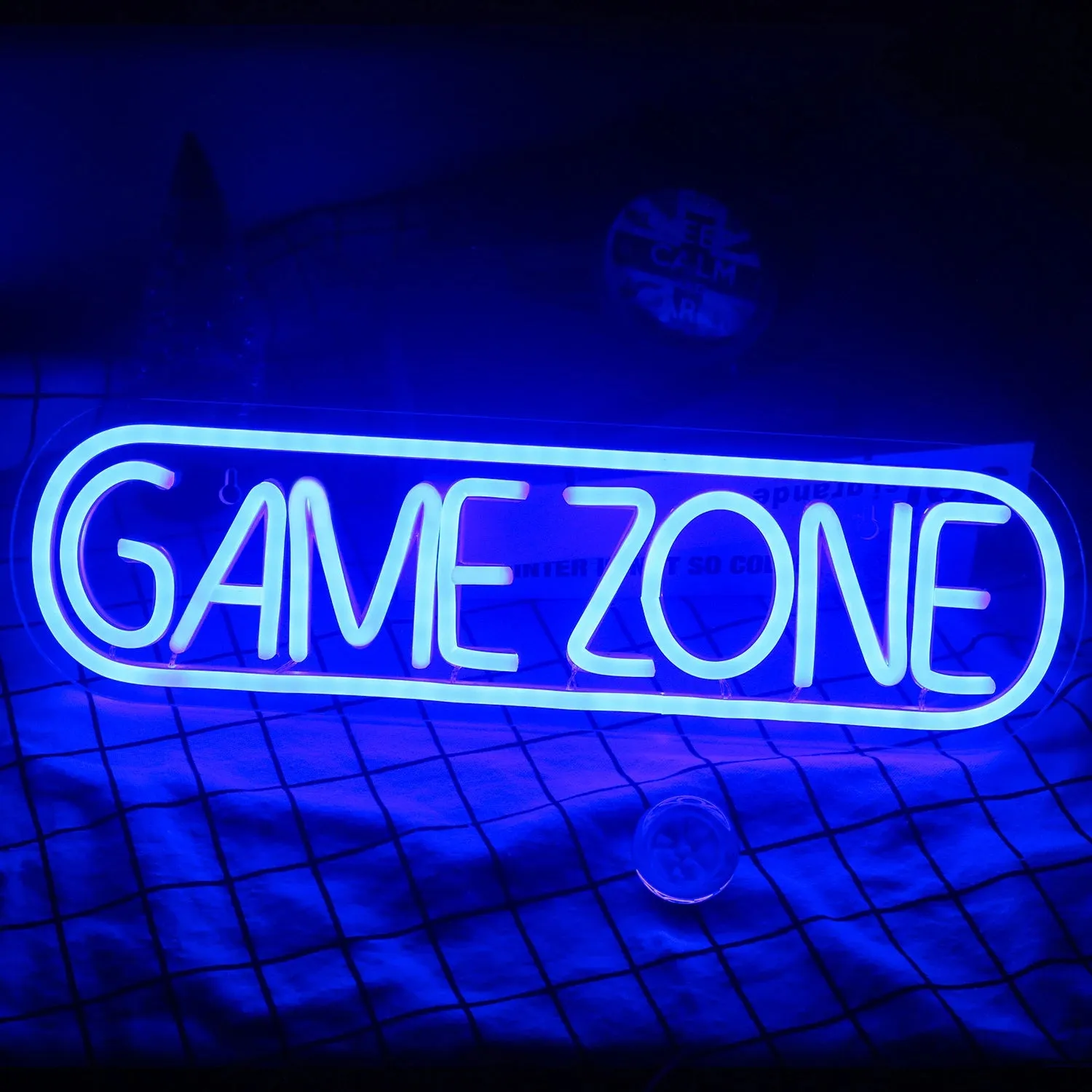 LED Neon Light Game Room Decor, Game Console Zone Hanging Night Lamp for Bedroom, Party, or Holiday Gift with USB Power