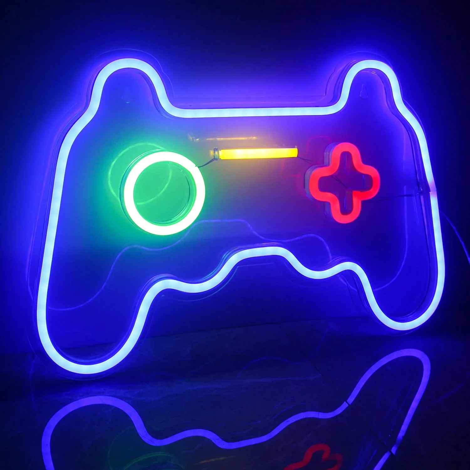 LED Neon Light Game Room Decor, Game Console Zone Hanging Night Lamp for Bedroom, Party, or Holiday Gift with USB Power